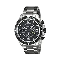 nautica homme chronographe quartz montre avec bracelet en acier inoxydable nai21506g