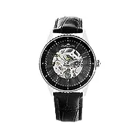 lindberg&sons - chp151 - montre homme - squelette - automatique - analogique - bracelet cuir noir