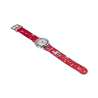 scout - 280378007 - montre fille - quartz analogique - cadran multicolore - bracelet tissu rose