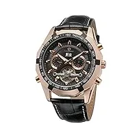 forsining fsg340m3t3 montre-bracelet pour hommes avec calendrier automatique et tourbillon