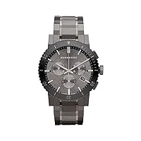 swiss burberry bu9381 montre chronographe de luxe pour homme unisexe plaqué acier avec cadran date et lunette en céramique