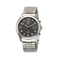 ett eco tech egs-11332-53m montre solaire pour homme avec chronographe et bracelet en acier inoxydable