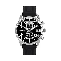 timecode homme chronographe quartz montre avec bracelet en caoutchouc tc-1019-01
