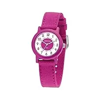 jacques farel org 812 montre à quartz analogique pour enfant bracelet en coton bio violet