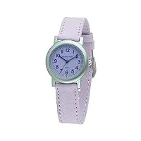 jacques farel org 0310 montre à quartz analogique pour fille avec bracelet en coton bio violet, violet lilas, sangles