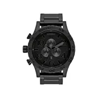 nixon 51-30 chrono a083 - all matte black/black - 300m water resistant men's analog fashion watch (51mm watch face, 25mm stainless steel band)