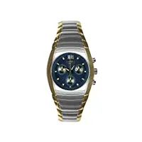 bwc-swiss 207875205 montre chronographe à quartz pour homme avec bracelet en acier inoxydable