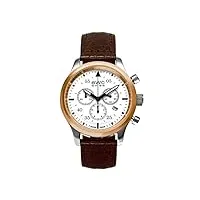 bwc-swiss 200175250 montre chronographe à quartz avec bracelet en cuir pour homme