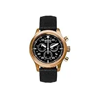 bwc-swiss 200175752 montre chronographe à quartz avec bracelet en cuir pour homme