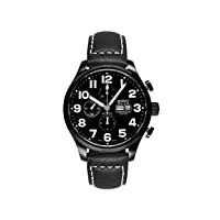 bwc-swiss 200025409 montre chronographe automatique pour homme avec bracelet en cuir