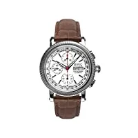 bwc-swiss 207715009 chronograph montre automatique avec bracelet en cuir pour homme
