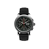 bwc swiss montre chronographe automatique pour homme avec bracelet en cuir 207715010, sangles