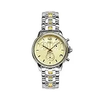 bwc-swiss 210955214 chronograph montre à quartz pour homme avec bracelet en acier inoxydable