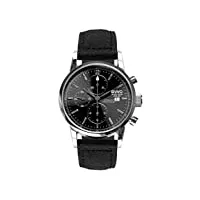 bwc-swiss 207785001 chronograph montre automatique avec bracelet en cuir pour homme