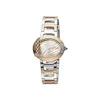 just cavalli mixte analogique-numérique quartz montre avec bracelet en acier inoxydable