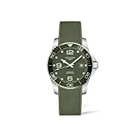 longines hydroconquest l3.781.4.06.9 montre automatique pour homme cadran vert