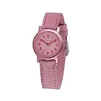 jacques farel org 0635 montre pour enfant avec bracelet en tissu en coton bio à quartz analogique rose, rose, bracelet