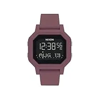 nixon siren a1311 - burgundy - 100m water resistant women's digital sport watch (38mm watch face, 18mm-16mm pu/rubber/silicone band) - made with #tide recycled ocean plastics