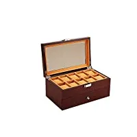 watch box boîte de montre en bois de haute qualité en bois de fibre hommes et femmes boîte de rangement de montre mécanique boîte de rangement double boîte d'affichage