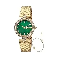 just cavalli femme analogique quartz montre avec bracelet en plaqué acier inoxydable jc1l159m0065