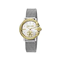 roberto cavalli femme analogique quartz montre avec bracelet en acier inoxydable rv2l057m0101