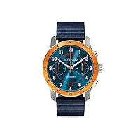 detomaso venture chronographe limited edition blue orange – nylon dark blue, bleu, bracelet