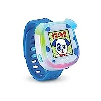 vtech - my first kidiwatch bleue, montre digitale avec animal virtuel, Écran tactile couleur, bracelet souple, 20 cadrans, jeux interactifs, cadeau enfant de 3 ans à 8 ans - contenu en français