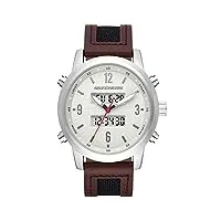 skechers men's crestmoore analog-digital watch, color: silver, brown (model: sr5183)