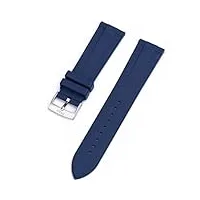 max bracelet de montre en forme de t fluororubber (fkm caoutchouc) et montre connectée avec boucle en acier inoxydable à dégagement rapide 20 mm 22 mm, 22mm