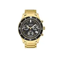 joop ! montre homme chronographe analogique, avec bracelet en acier inoxydable, or, étanche à 20 bar, livré dans une boîte cadeau de montres, 2030895