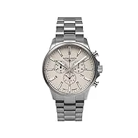 bauhaus aviation 2880m-5 montre pour homme avec bracelet en titane et chronographe 10 atm verre saphir alarme date