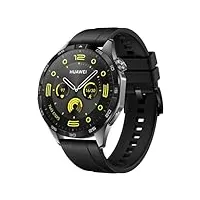 huawei watch gt 4 montre connectée intelligente jusqu'à 14 jours d'autonomie - compatible avec ios et android - suivi de la fréquence cardiaque - montre sport, spo2 et gps - 46mm noir version fr