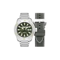 rgmt all-brite rg-8056-44-set montre automatique pour homme avec bracelet en acier inoxydable et bracelet en cuir 100 atm verre saphir