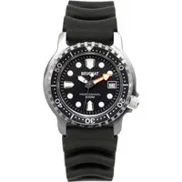 montre homme beuchat montres  beu0515-1 - bracelet silicone noir