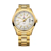 montre swiss military date gold