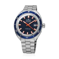 montre edox hydro-sub date automatic chronometer blue