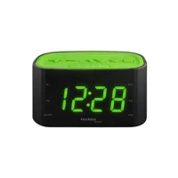 réveil technoline wt 465, vert, radio-réveil, alarme, blanc, 14 x 8,8 x 7 cm