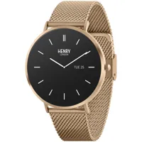 henry london smartwatch hls65-0001 - unisex - montre connectée - montre digitale/montre connectée - stainless steel - verre minéral