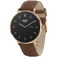 henry london smartwatch hls65-0002 - unisex - montre connectée - montre digitale/montre connectée - stainless steel - verre minéral
