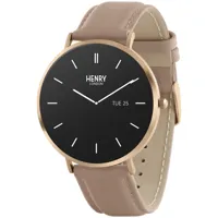 henry london smartwatch hls65-0003 - unisex - montre connectée - montre digitale/montre connectée - stainless steel - verre minéral