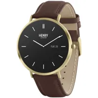 henry london smartwatch hls65-0007 - unisex - montre connectée - montre digitale/montre connectée - stainless steel - verre minéral