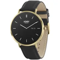 henry london smartwatch hls65-0008 - unisex - montre connectée - montre digitale/montre connectée - stainless steel - verre minéral