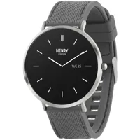 henry london smartwatch hls65-0011 - unisex - montre connectée - montre digitale/montre connectée - stainless steel - verre minéral