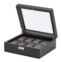 wolf viceroy boîtes à montres 8 montres noir cuir synthétique 466002 - unisex - synthetic leather