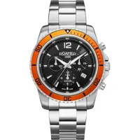 roamer 862837-41-65-20 nautic chrono 100 watch argenté