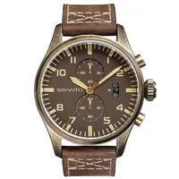 szanto 4003 vintage pilot watch marron