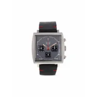 tag heuer montre monaco 39 mm pre-owned (1970) - gris