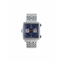 tag heuer pre-owned montre monaco 38 mm pre-owned (2009) - bleu