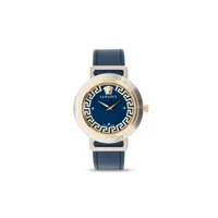 versace montre greca chic 35 mm - bleu