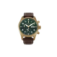 iwc schaffhausen montre chronographe pilot's watch spitfire 'sihh 2019' 41 mm non portée (2022) - vert